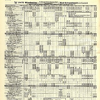 Bild0676 Fahrplan des Postbusses 5475 von Wiesbaden nach Bad Schwalbach aus dem Jahre 1976