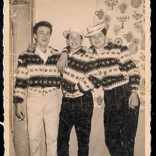 Bild0863 196x. Bernd Körpen, Robert Köhler & Manfred Hölzel in der Gaststätte Frankenbach